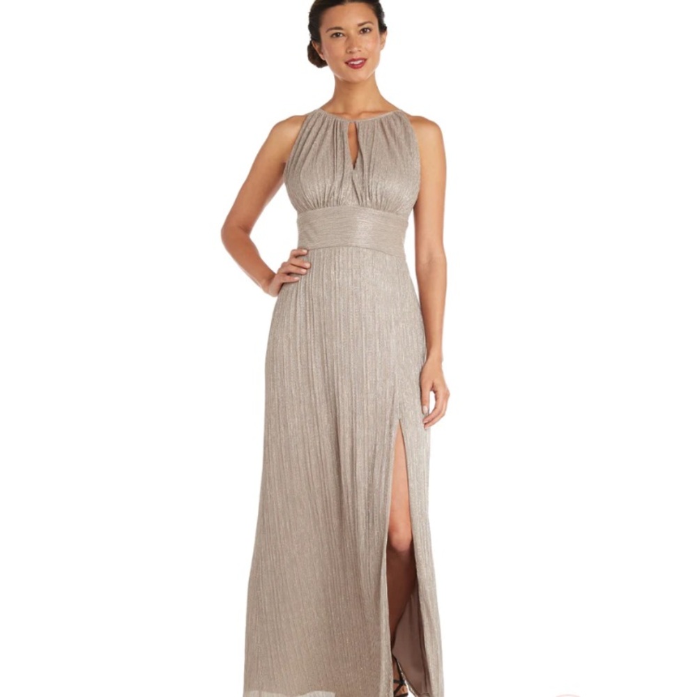 R&M Richard’s metallic knit gown, brand new
